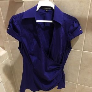 Beautiful Express faux wrap top with cute buttons